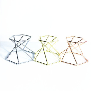 Hexagonal Star Crystal Ball Metal Display Rack Spherical Base Home Nordic Ornaments Original Stone Mine Standard Storage Rack