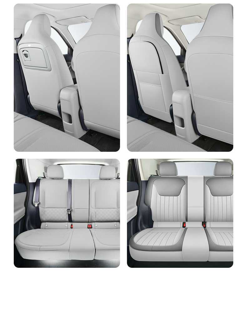 26-piece set of custom-fit leather seat covers for the Leapmotor A10, featuring perforated design, full coverage, and breathable material for all-season use