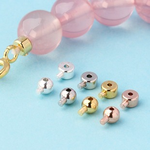 S925 Sterling Silver Fixed Snaps Collate Line Buckle Glow Surface Positioning Beads Beaded Collate Buckle DIY Bracelet Crystal Silver Accessories