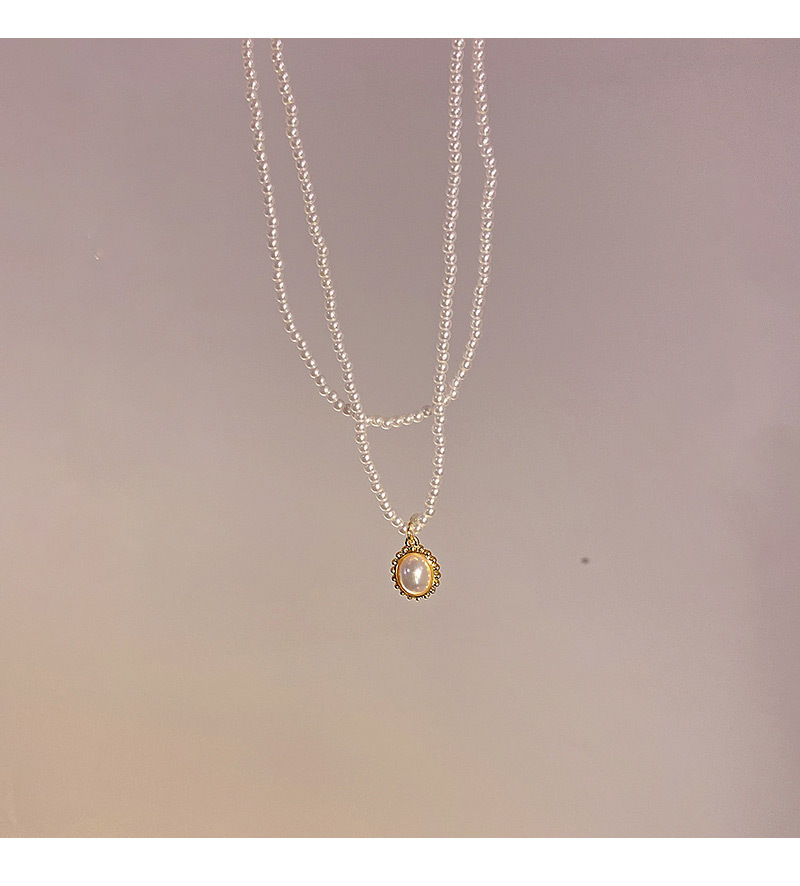 Luxurious Geometric Alloy Beaded Artificial Pearls Womenu0027S Necklace