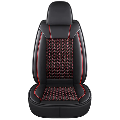 Surround Car Seat Cover Leather Seat | Universal seat cover - one-front-row-single-seat-mysterious-black-a-complete-set-of-five-seats
