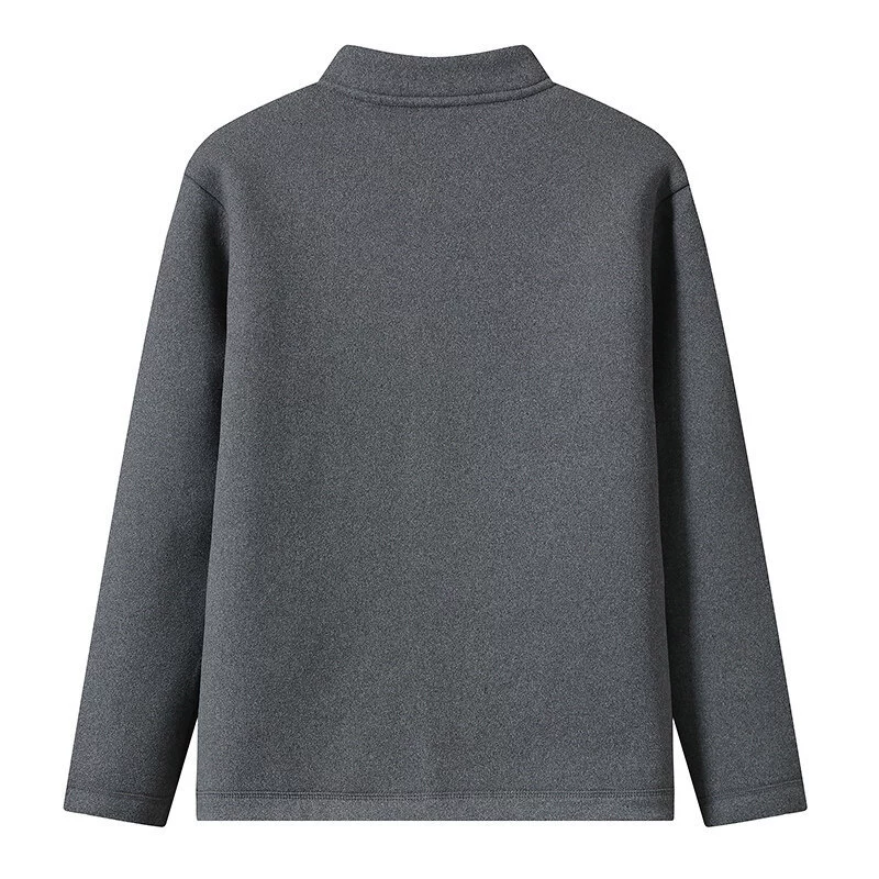 Демисезонная куртка для отдыха, бархатный приятный к телу лонгслив с длинным рукавом, большой размер, для среднего возраста