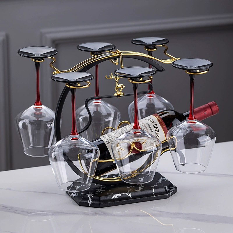✅Red wine rack ornaments light luxury red wine glass rack upside down new style goblet creative storage rack diagonal rack