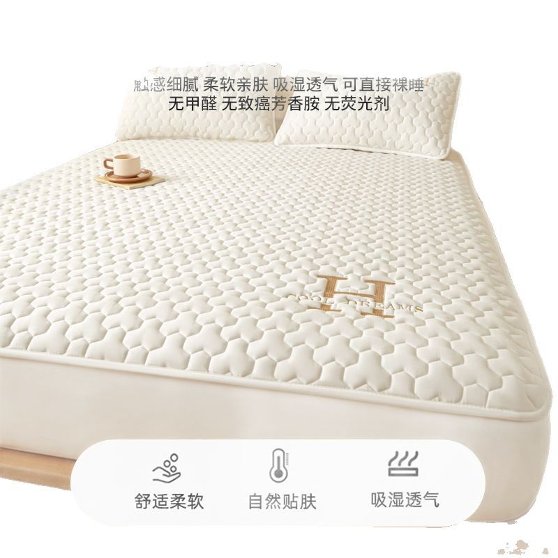 Colcha impermeable acolchada Colcha de cama engrosada de una pieza Cubierta de cama con todo incluido Cubierta protectora de colchón 2025 Nuevo Four Seasons Universal