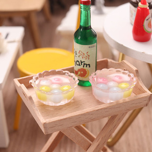 Miniature Food Play Color Tangyuan Mini Model 1:12 Ob11 Doll House diy Life Scene dollhouse