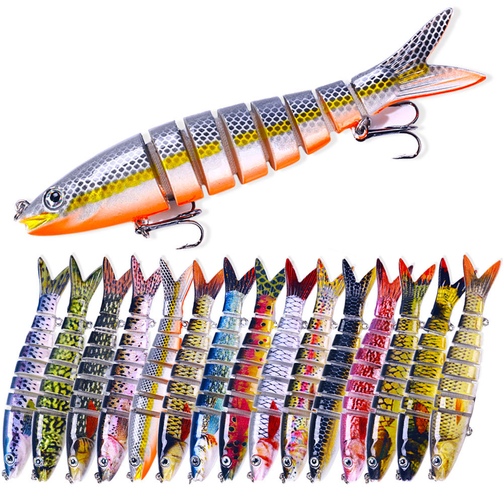 Nuevo Luya cebo multi-Sección de pescado 16 colores 13cm 18g biónico multi-Sección de cebo duro Comercio exterior Luya pesca cebo falso