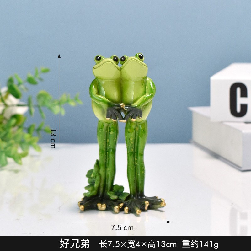 Zibo vidrio de yoga red resina de rana roja artesanía decoración para el hogar regales divertidos puntos escénicos al por mayor