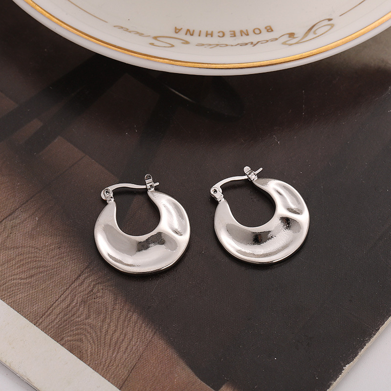 1 Paar Einfacher Stil Geometrisch Überzug Metall Ohrringe display picture 4