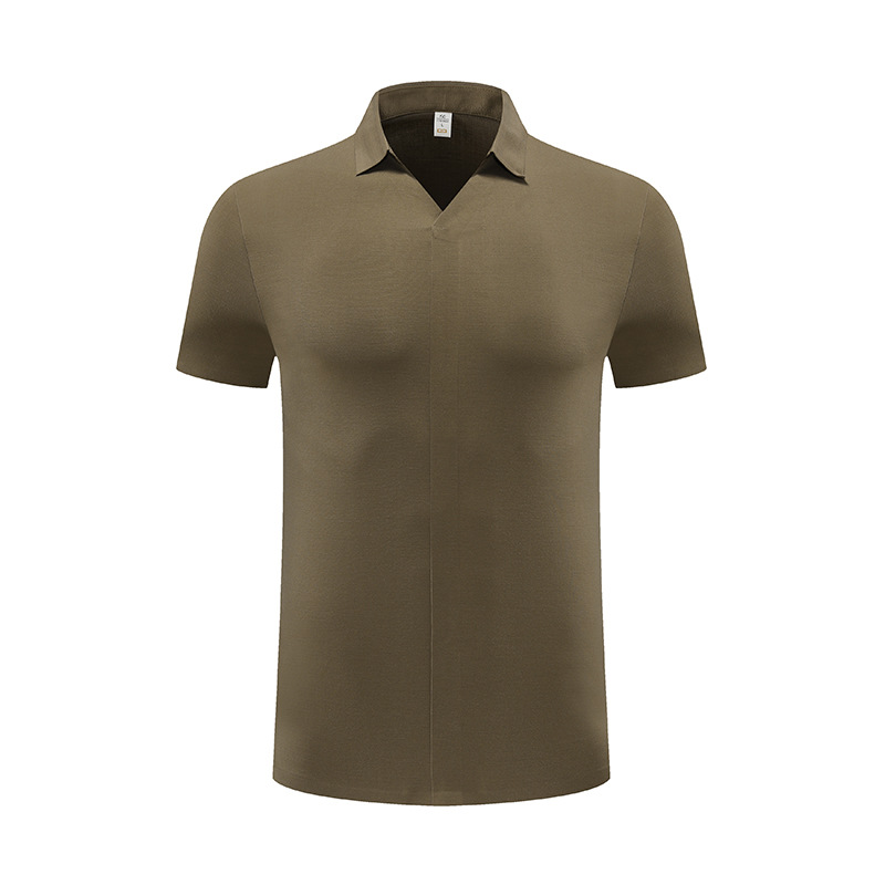 Lujo ligero gaviota cuello V 7A antibacteriano frío hombre con camiseta de cuello polo polo ropa de trabajo personalizada