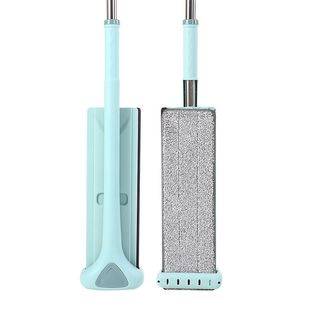 Trendy Hands-Free Mop Bucket for Lazy People, Large Household Dual-Use Dry and Wet Flat Mop, One-Sweep Clean Floor Push Mop