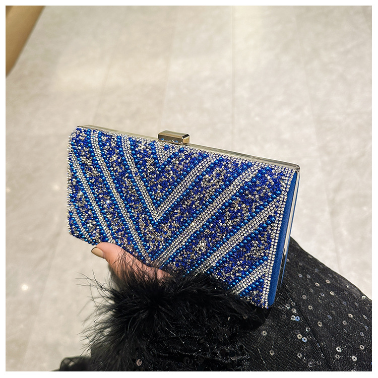 2025 Cross-border new dinner bag, European and American women's handbag, diamond-encrusted banquet clutch, evening dress bag, women's bag undefined