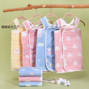 6-Layer Baby Sleeping Belly Protector Children's Belly Band Summer Pure Cotton Infant Belly Button Bib Child Cold-Proof Bib