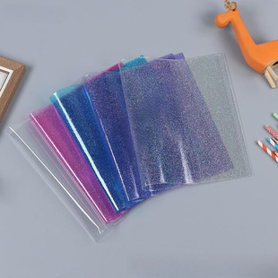 Manufacturer A5B5A4 Card Album Book Jacket Transparent Pvc Protective Cover Glitter Glitter Colorful Photo Album Book Cover Book Cover
