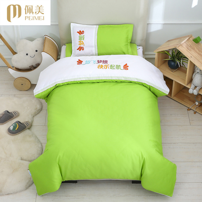 고급 면화 유치원 퀼트 학생 어린이 핵심 도매 그룹 구매 면화 아기 침구 3 피스 세트