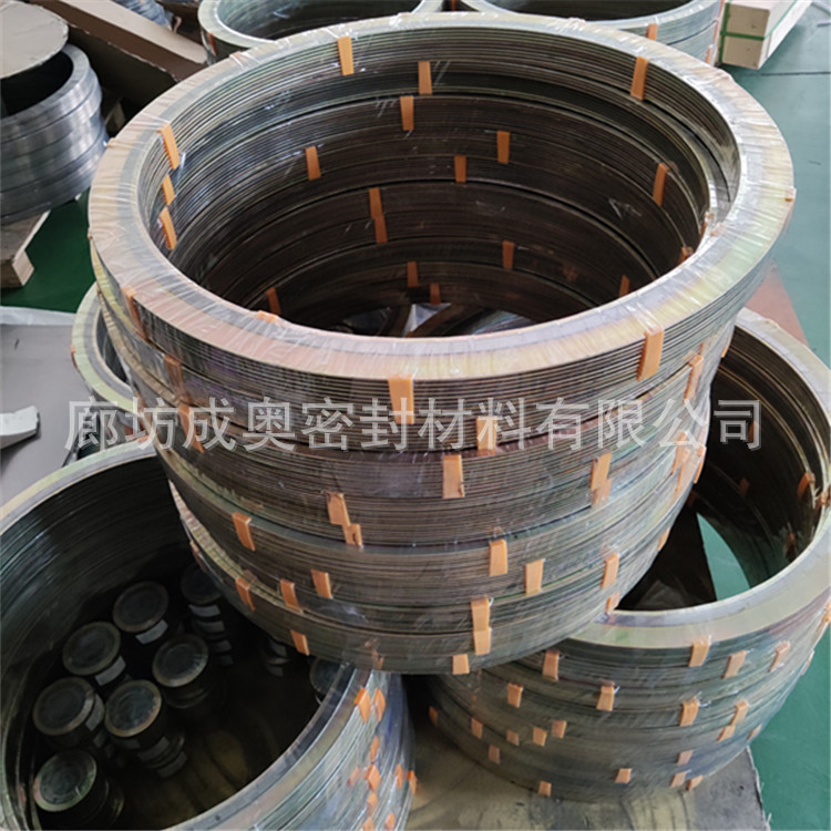 高温密封垫片PN2.5金属缠绕垫片带内外环缠绕式垫管道金属八角垫