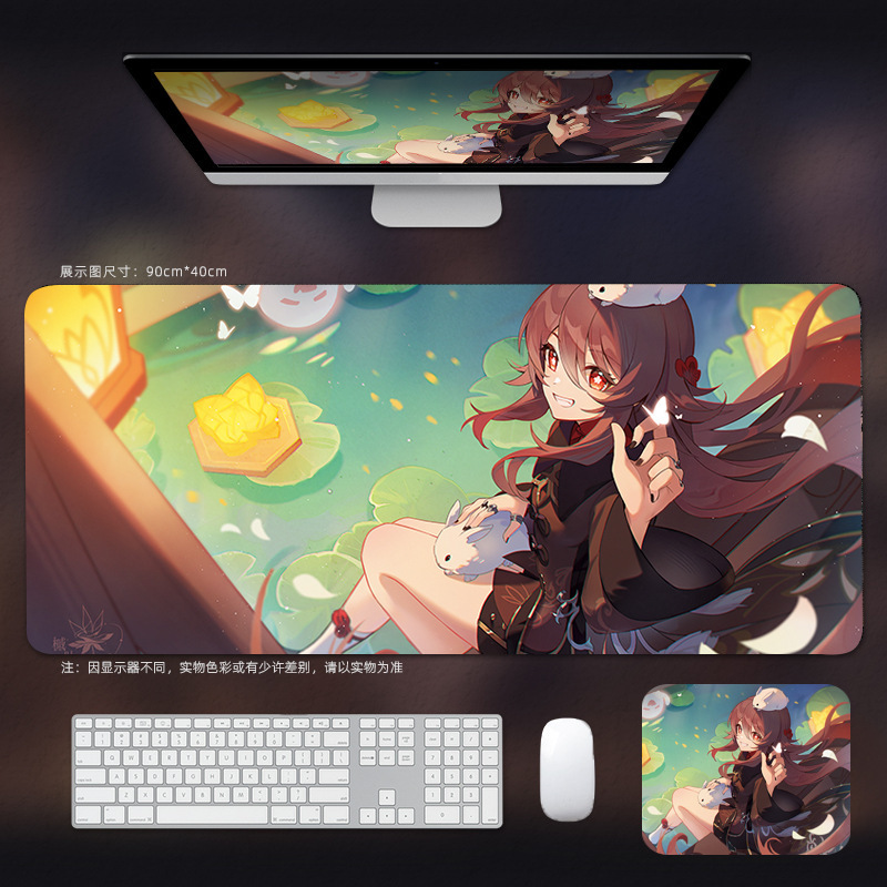 元神マウスパッド超大型電競男子胡桃優アニメキーボードマット二次元コンピュータテーブルパッド|undefined