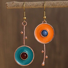 S 27232 Asymmetric graffiti diamond earrings ���Գ�Ϳѻ����