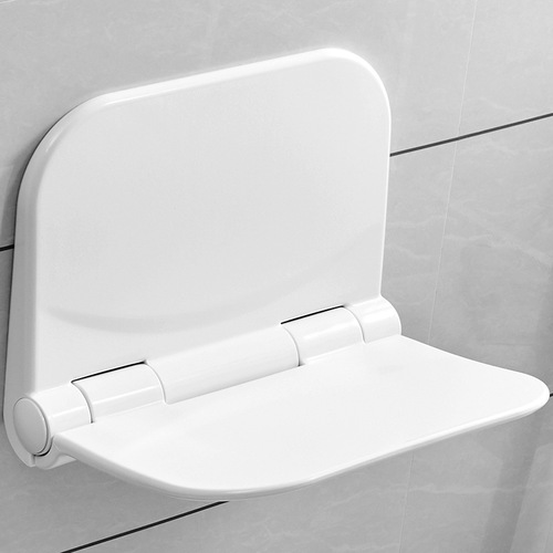 Minimalist Japanese-style entryway foldable wall-mounted bathroom shower stool for the elderly and pregnant women