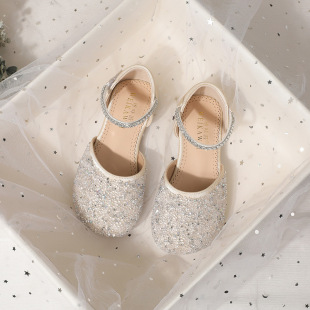 Children's Sandals 2025 Summer New Girls' Stylish Princess Shoes Girl's Fashionable All-match Crystal Shoes Trendy