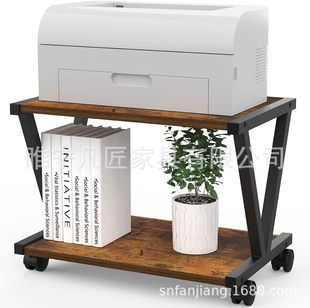 Cross-border printer rack storage office desktop heightening manufacturers multi-layer storage bookshelf with movable wheels