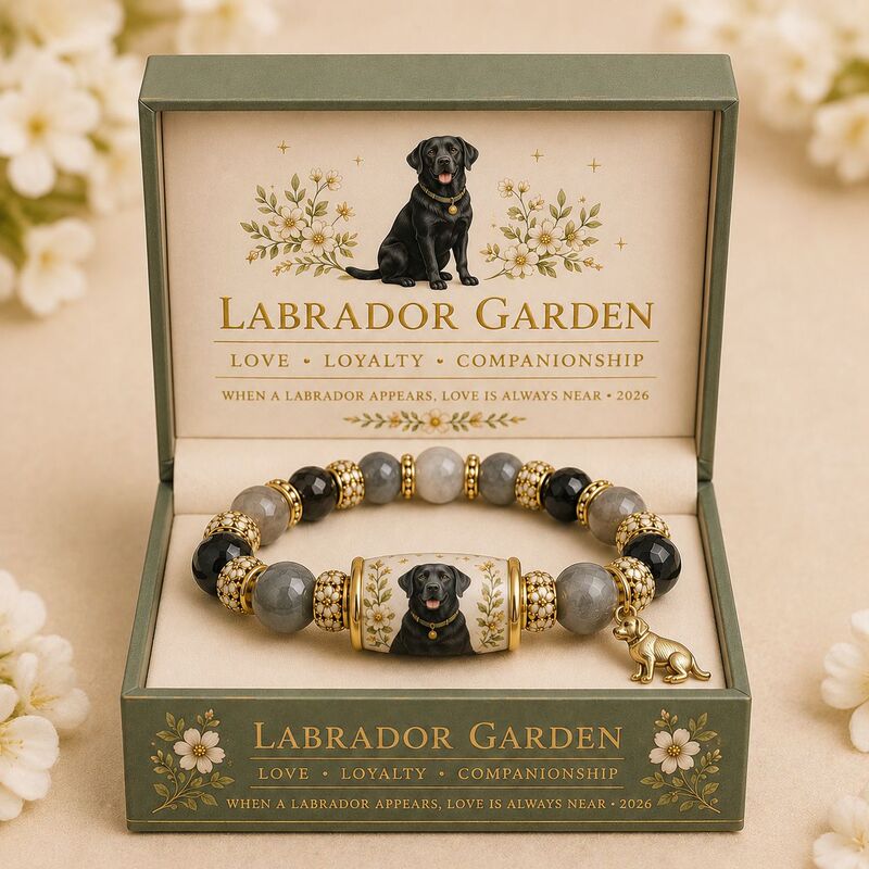 2026 Blessing Bracelet Cat Dog Cow Alloy Pendant Pet Garden Companion Bracelet Chalcedony Labrador Bracelet