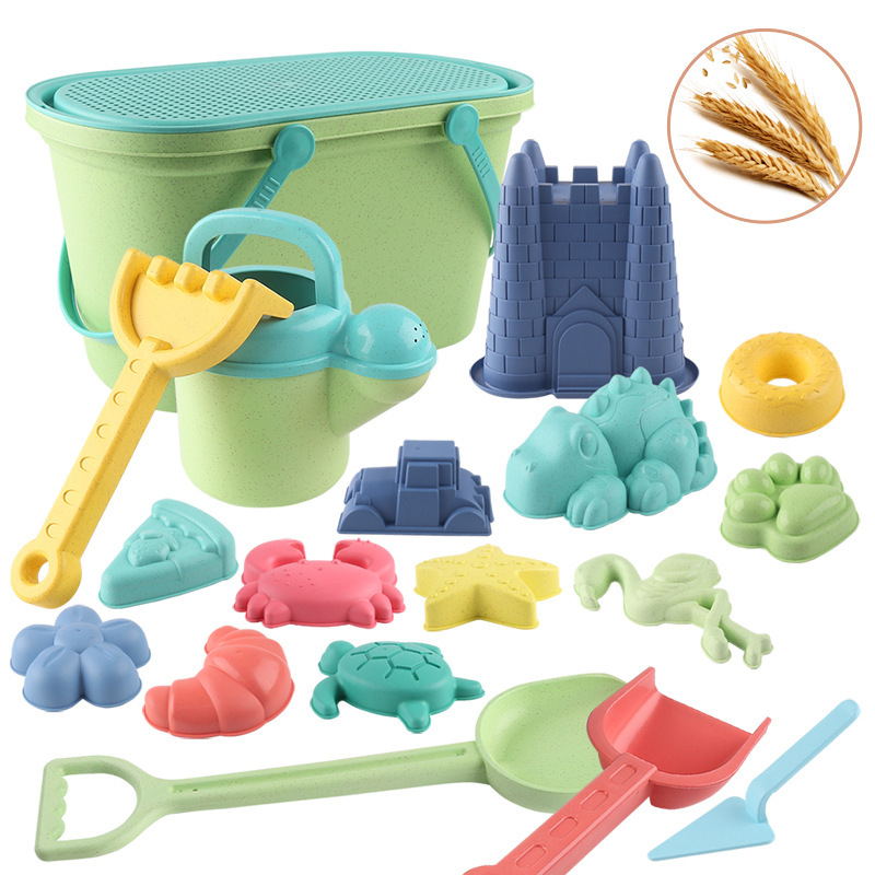 子供のブルドーザーの麦わらビーチのおもちゃの工事車の掘削機の小麦わらは砂の道具を掘って水のビーチシャベルを遊びます。