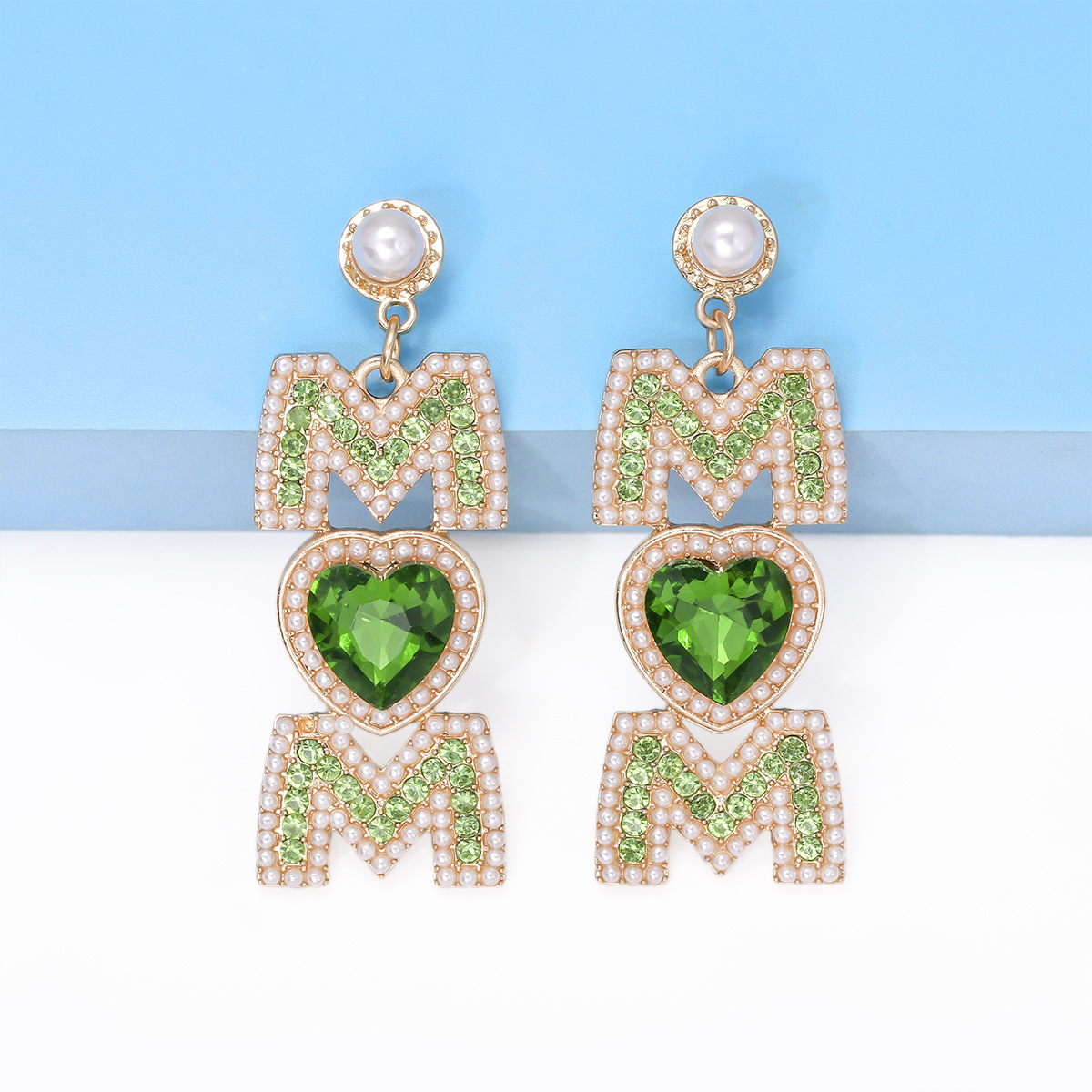 1 Pair Sweet Letter Alloy Drop Earrings display picture 4