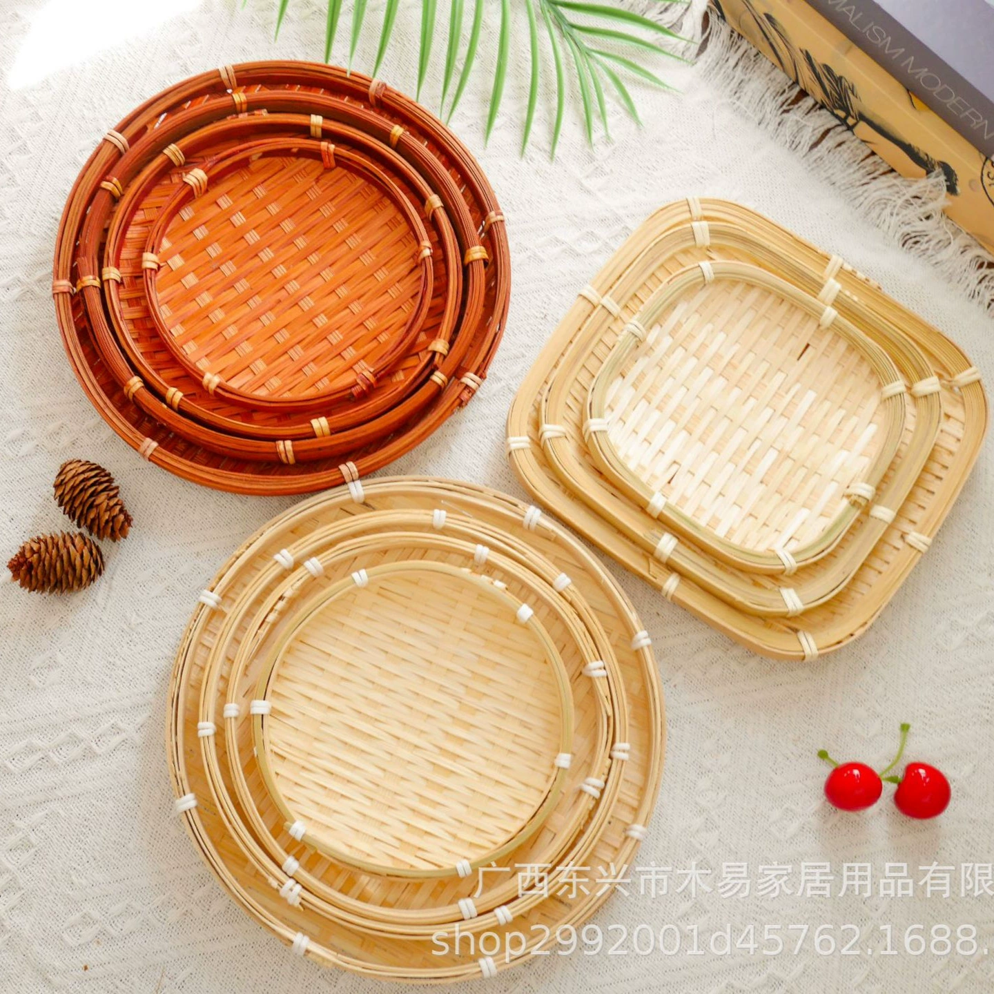 Бамбуковые круглые совки ручной работы