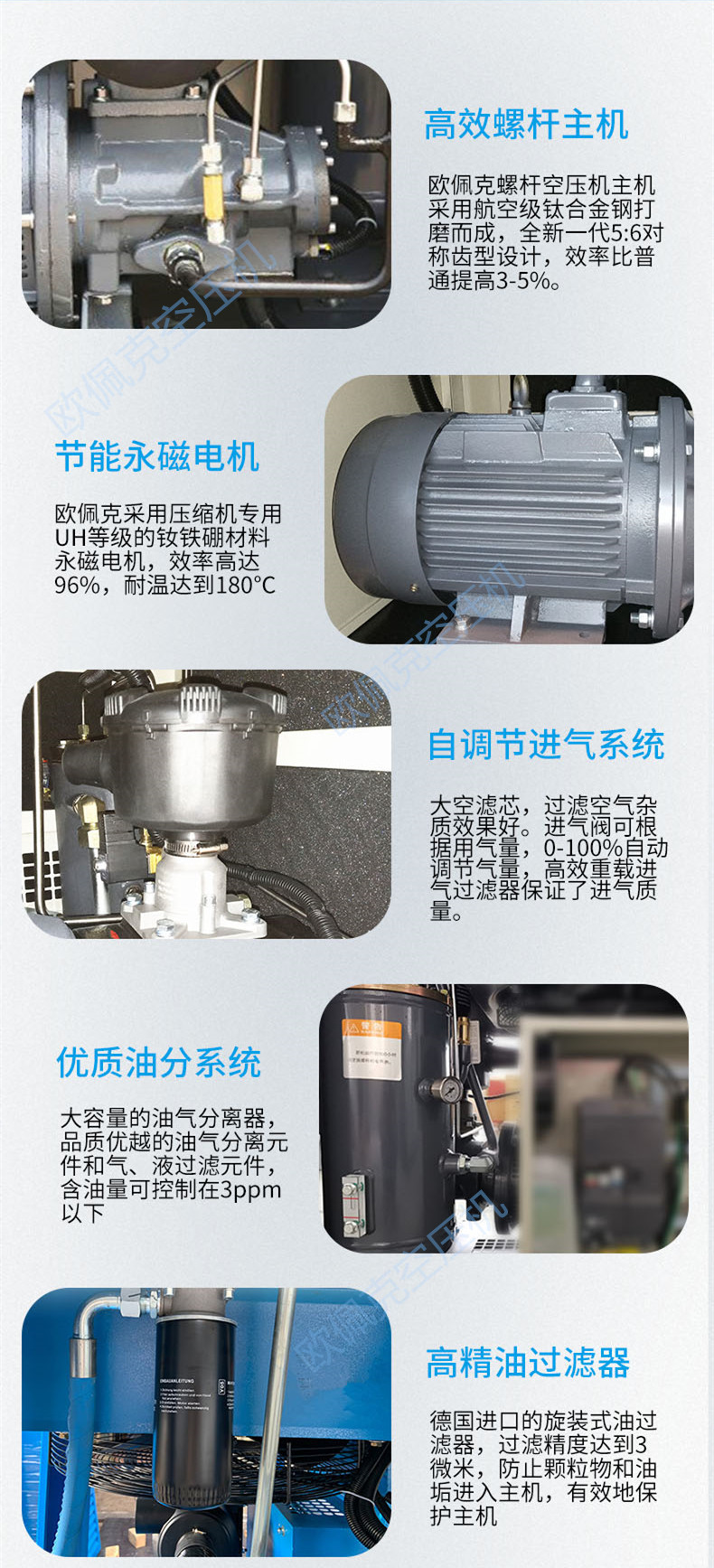 Industrial-Grade Small 37Kw Screw-Type Air Pump Air Compressor Medium-Pressure Permanent Magnet Variable Frequency 22-Kilowatt Air Compressor