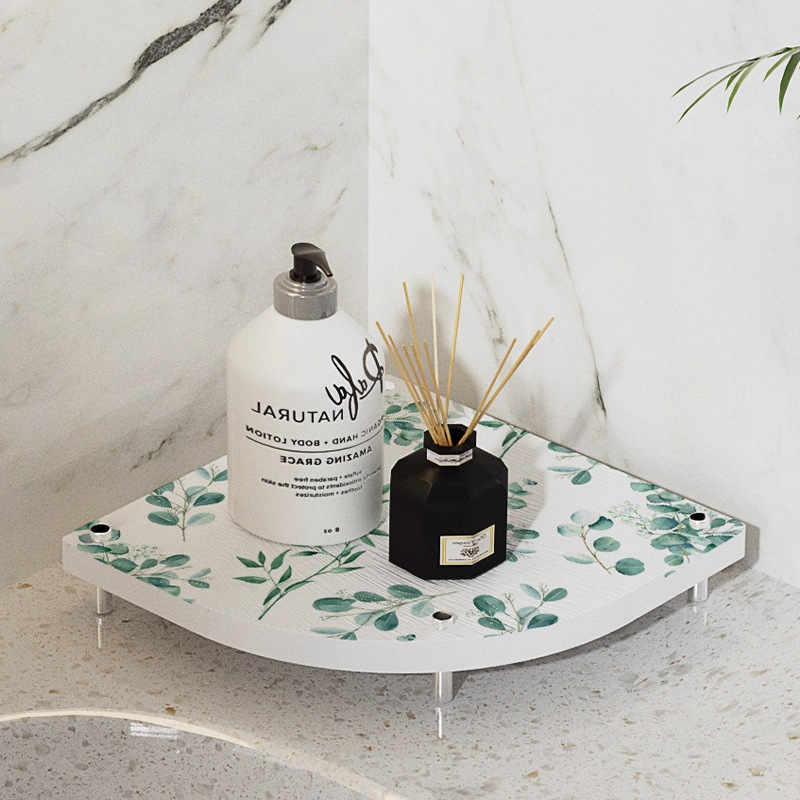 Hard Diatom Mud Fan-Shaped Washbasin Rack Absorbent Quick-Drying Pad Washbasin Toothbrush Holder Bathroom Mouthwash Coaster