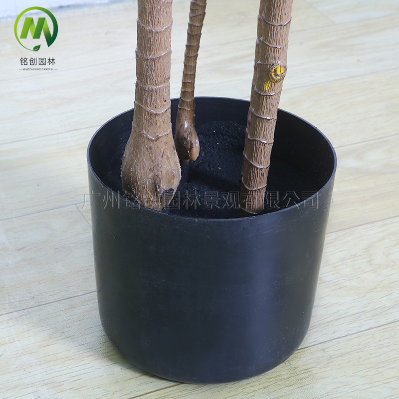 Planta de simulación de Amazon, madera lacada, plantas verdes, plantas de lujo ligeras de alta gama, plantas en maceta, paisajismo interior para el hogar, eucalipto biónico