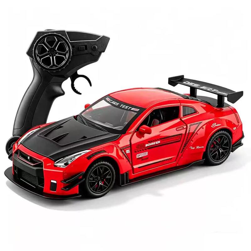 Alloy Remote Control 1:24 Scale Nissan Gtr Spray Version Sports Car with Sound and Light Children's Toy Car Model Decoration Wholesale Alloy Remote Control 1:24 Scale Nissan Gtr Spray Version Sports Car with Sound and Light Children's Toy Car Model Decoration Wholesale