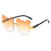 Children's glasses, sunglasses, fashionable cute sun protection cream suitable for men and women suitable for photo sessions, UF-protection, with little bears