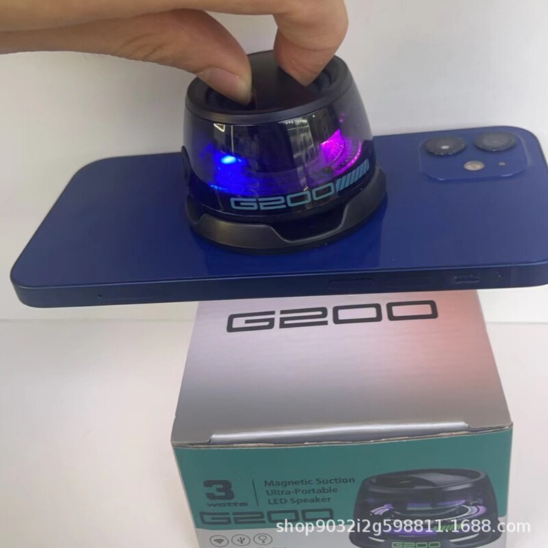 BluetoothスピーカーG200小型磁気サブウーファー高音質カラフルな雰囲気照明国内販売可ステレオサウンド|undefined