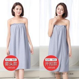 Beauty Salon Wrap Skirt Guest Pure Cotton Half-length Bathrobe Guest Pajamas Sweat Steam Thick Sauna Tube Bath Skirt Chest Massage Dress