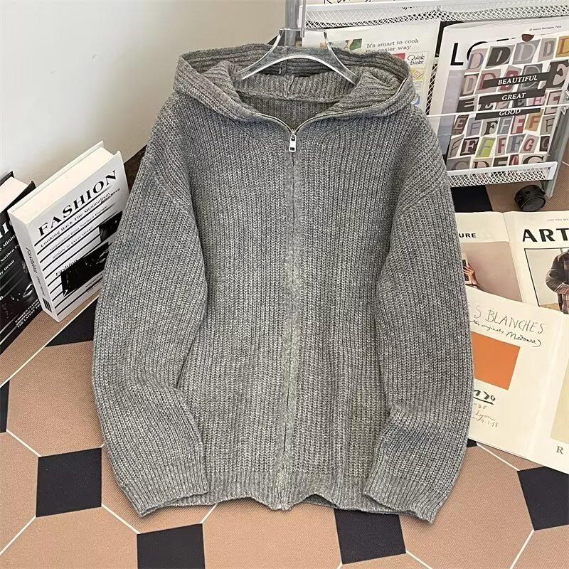 Demi-season cardigan with zipper