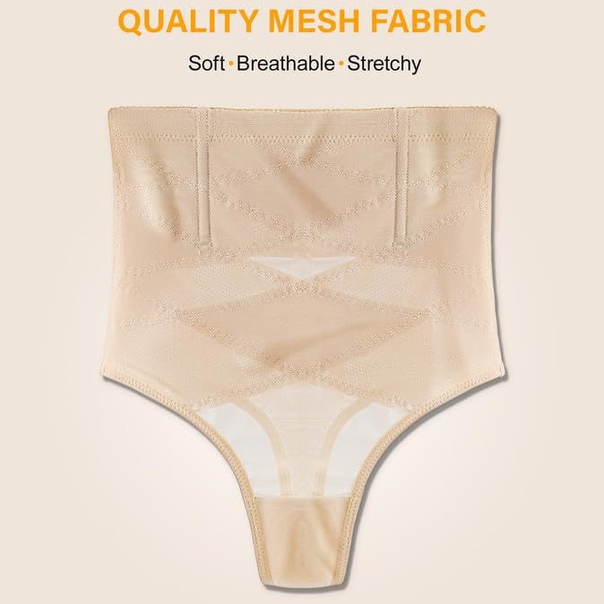 Pantalón Moldeador Calado de Cintura Alta de Encaje y Nylon Transpirable Control de Abdomen