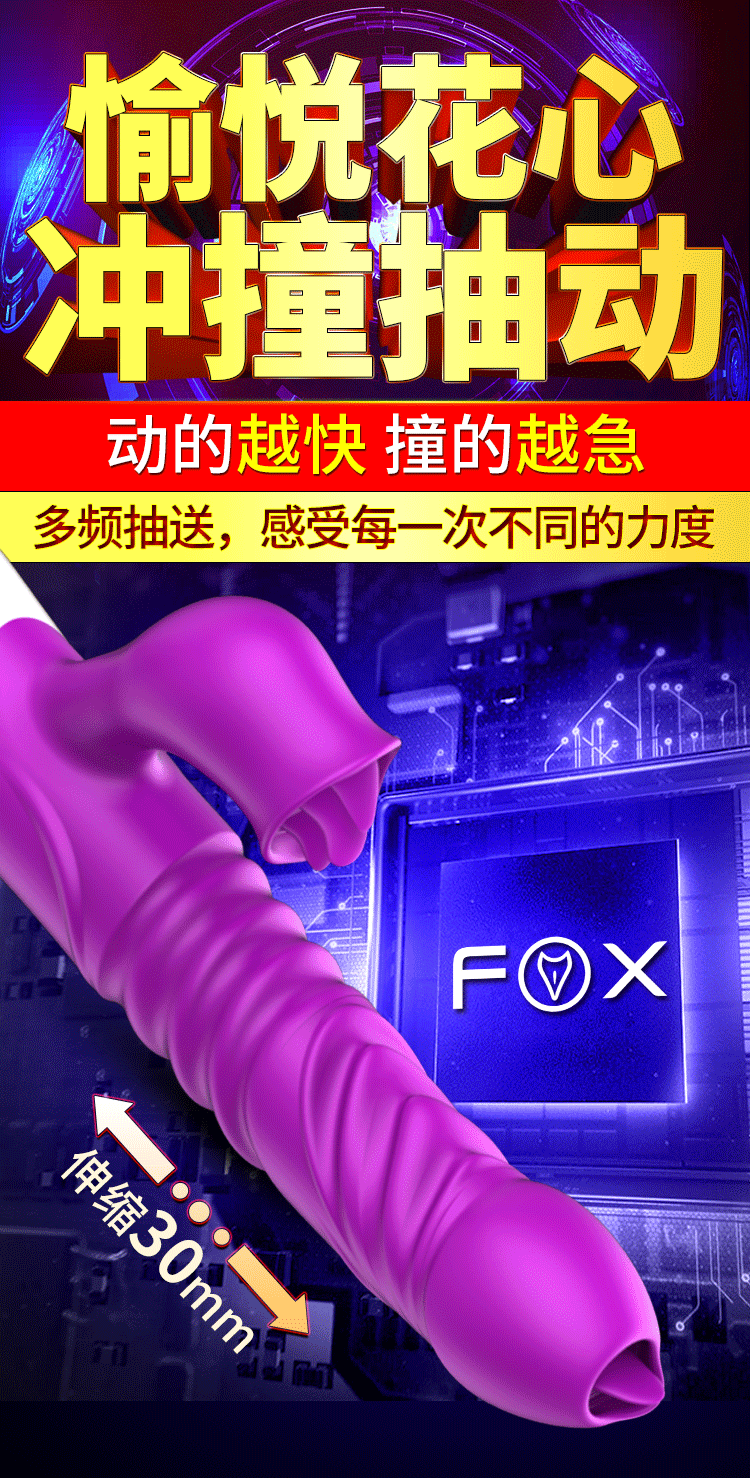 Dương Vật Giả Rung Thụt FOX Có Lưỡi Liếm Rung Thụt Phát Nhiệt dương vật rung thụt fox