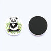 Cute fridge magnet, glossy crystal, magnetic sticker, decorations, Amazon, panda, 25mm