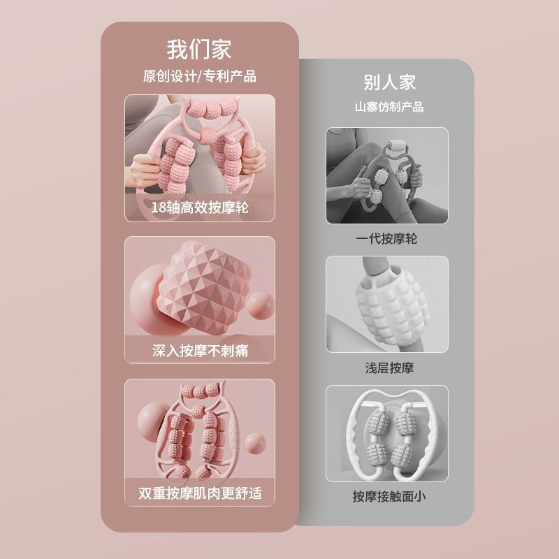 Rodillo de masaje circular transfronterizo para piernas, rodillo de espuma para piernas grandes y pequeñas, ayuda para la relajación muscular de yoga