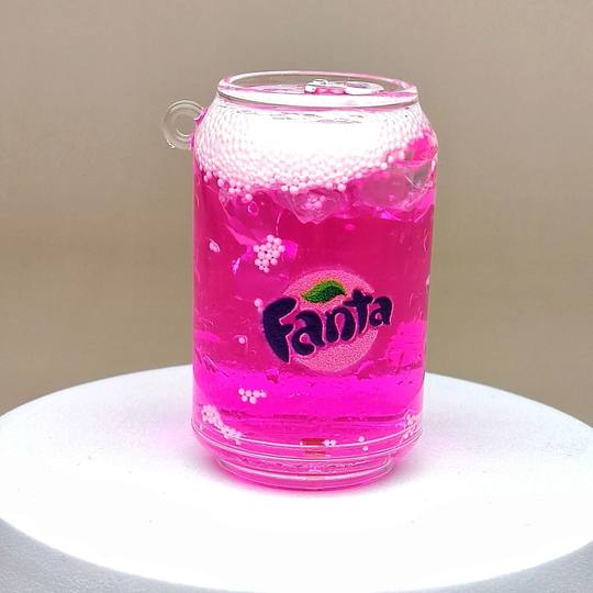 Creative acrylic oil flowing sand bottle can soda key chain car accessories desktop decoration