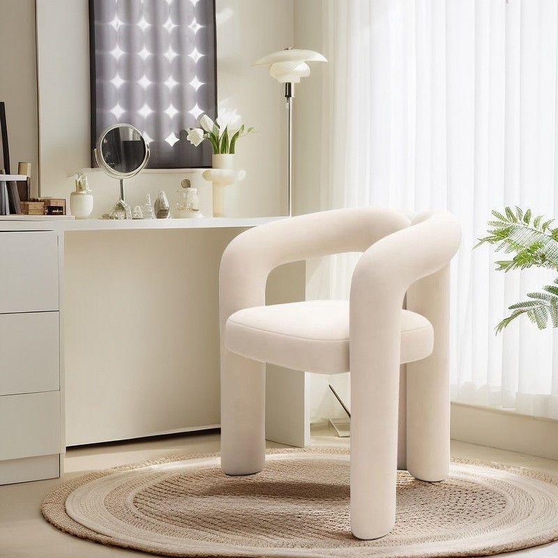 Makeup Cream Internet Celebrity Dressing Designer Simple Bedroom Home Chair Modern Light Luxury Manicure Backrest Dressing Chair