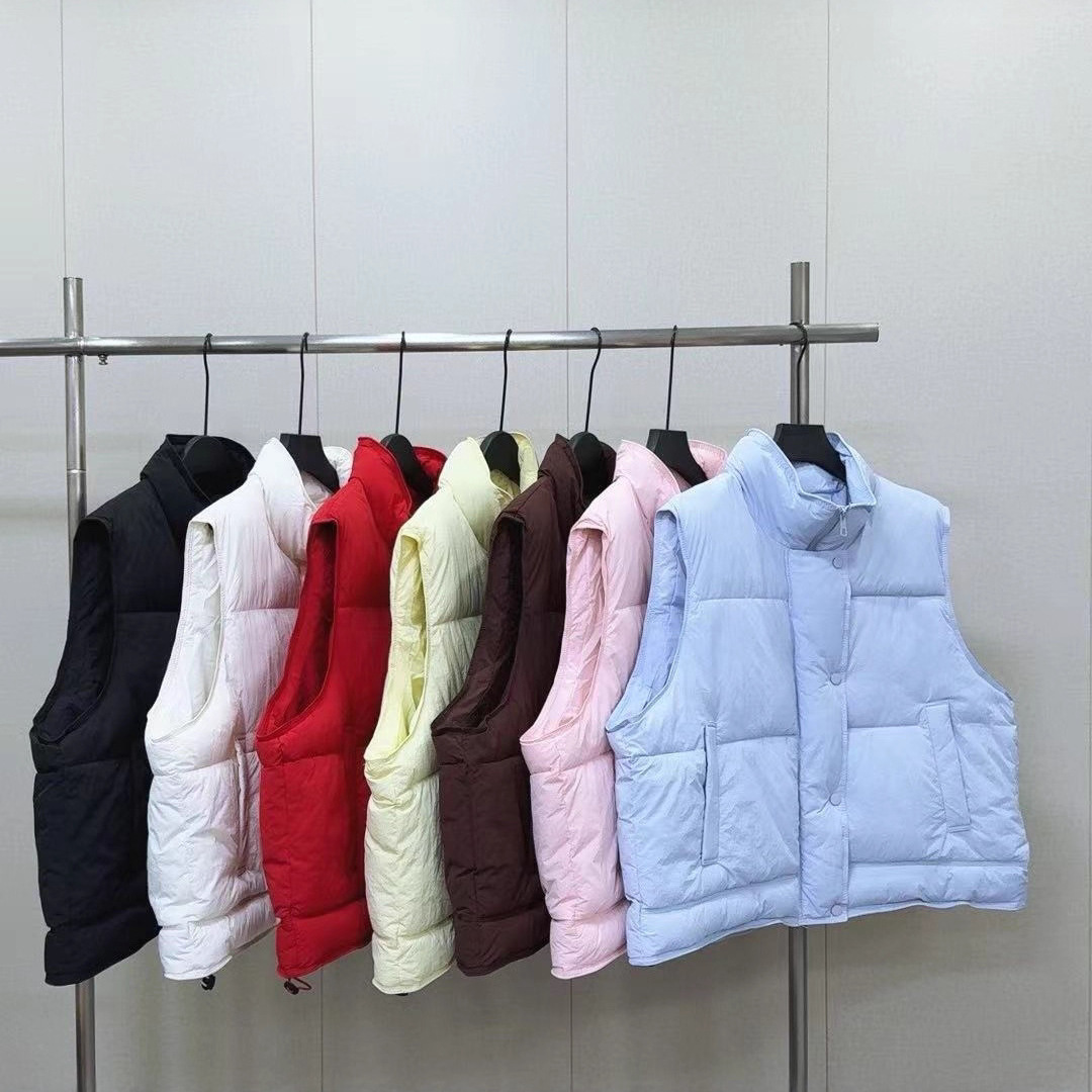 糖果色羽绒棉服马甲女2025年新款立领加厚宽松短款背心外套潮