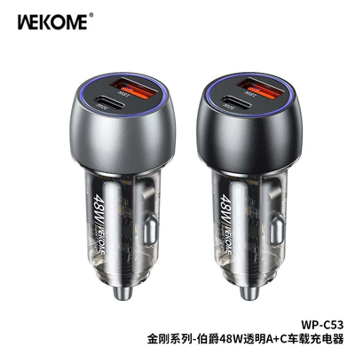 WEKOME. Jue 48W transparent A C car charger transparent industrial punk wind car charger C53