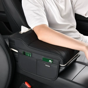 Manufacturer's in-stock, skin-friendly leather car armrest box heightening pad with memory foam filling, interior accessories, dropshipping and wholesale available