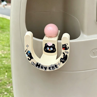 Special Hook for Electric Vehicles, Front-Mounted, Universal, Strong Load-Bearing, Cute Cartoon Storage Hook, Delivery Hook, Practical Accessory (Other Electric Vehicle Accessories) - black-cat