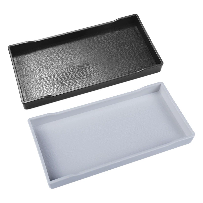 Меламин PP деревянное зерно гостиничный номер лоток прямоугольные коммерческие ванная комната туалетные принадлежности ящик для хранения лоток