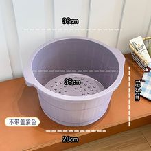 泡脚桶家用过小腿高深桶带盖保温泡脚盆加厚养生按摩足浴桶洗脚盆