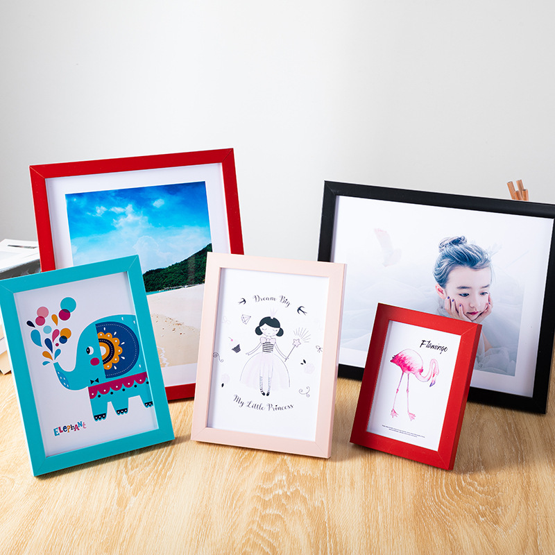 Photo frame table 5 6 7 8 10 inch simple white black picture frame wholesale a4 inch wall Photo Wall photo frame
