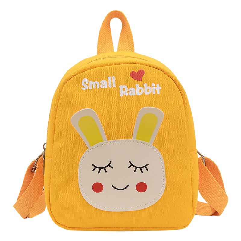 Children's bag 1-3-5 years old girl's canvas backpack cute cartoon girl Backpack Baby Kindergarten schoolbag
